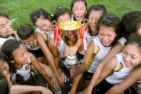 National A Division Girls Touch Football Champions - Serangoon Junior College (Photo courtesy of Lim Weixiang)