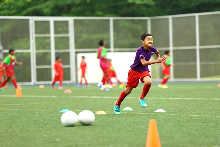 One of the boys working hard at his sprint drill. Photo 3 © Keegan Gan/Red Sports