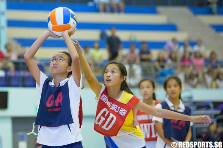 west zone c div netball final nanyang girls' high methodist girls'