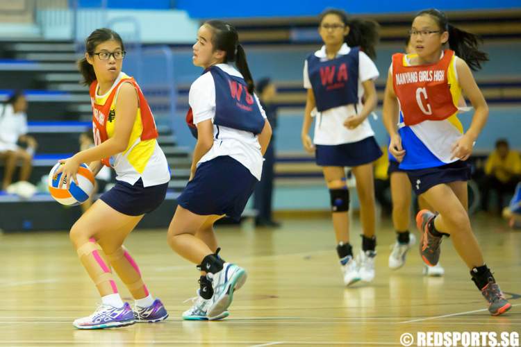 west zone c div netball final nanyang girls' high methodist girls'