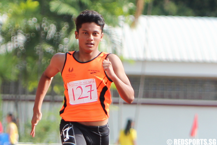 Muhammad Syazani of Singapore Sports School took home the boys’ B Division 200m gold medal with a timing of 26.18 seconds.