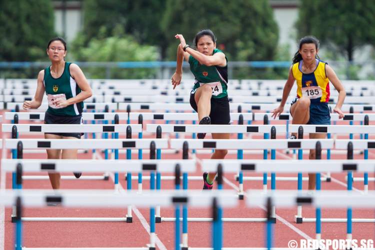 55th National Inter-School Track & Field Championships A Division 100m Hurdles Girls