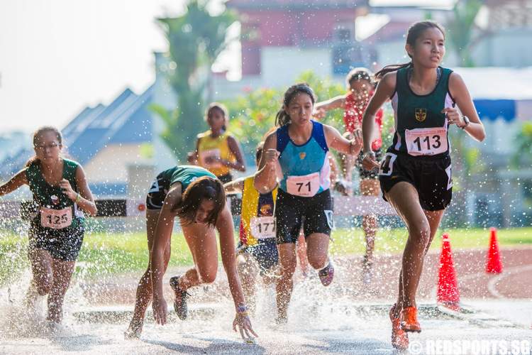 55th National Inter-School Track & Field Championships A Division 2000m Steeplechase Girls