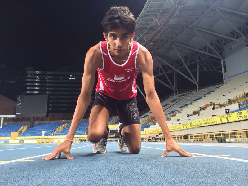 Zubin Muncherji broke a 40-year-old Singapore national record when he ran the 400m in 47.29s at the 16th Asian Junior Championships in Taipei, Taiwan. (Photo courtesy of SAA)