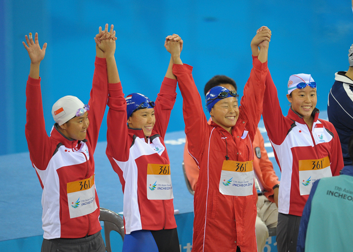 Incheon Asian Games Swimming Womens 4 x 200m freestyle relay
