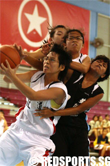 Yishun Town vs Anderson Secondary  girls' B Division North Zone basketball semi-final