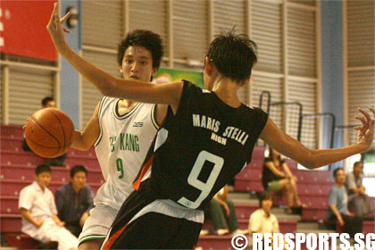 Seng Kang Secondary vs Maris Stella for 3rd position in North zone B division Basketball.