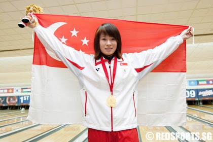 New Huifen first gold for Singapore