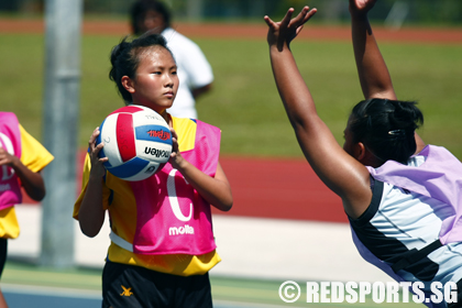 c division girls south zone netball bishan park secondary vs kuo chuan presbyterian