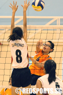 west zone c division girls bukit panjang govt high vs jurong volleyball