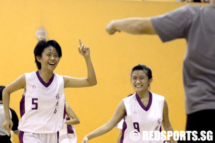 Singapore Chinese Girls' School vs Woodgrove Secondary National B Division girls Basketball Championship