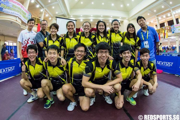 The Singapore table tennis team completed their 17th ASEAN University Games outing with two bronze medals. (Photo © Lim Yong Teck/Red Sports)