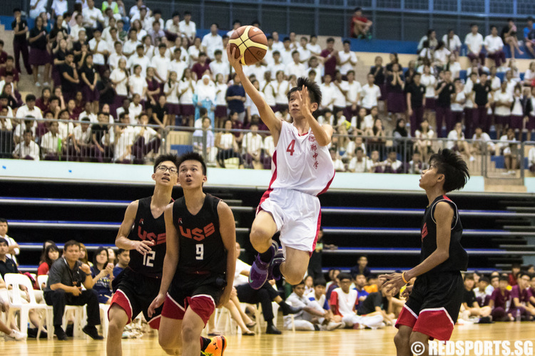 (Jurong #4) goes for a layup.