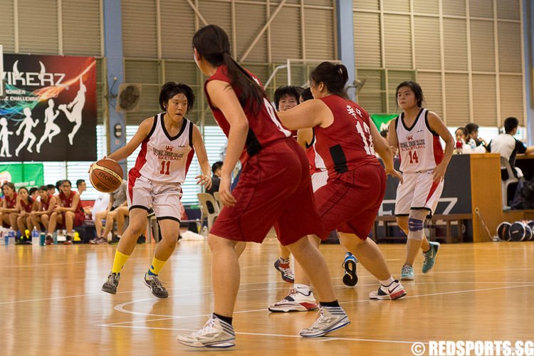 Dawn Liew (NJC #11) kept her team close with a game-high 15 points. They all came from three-pointers. (Photo 4 © Zachary Foo/Red Sports)