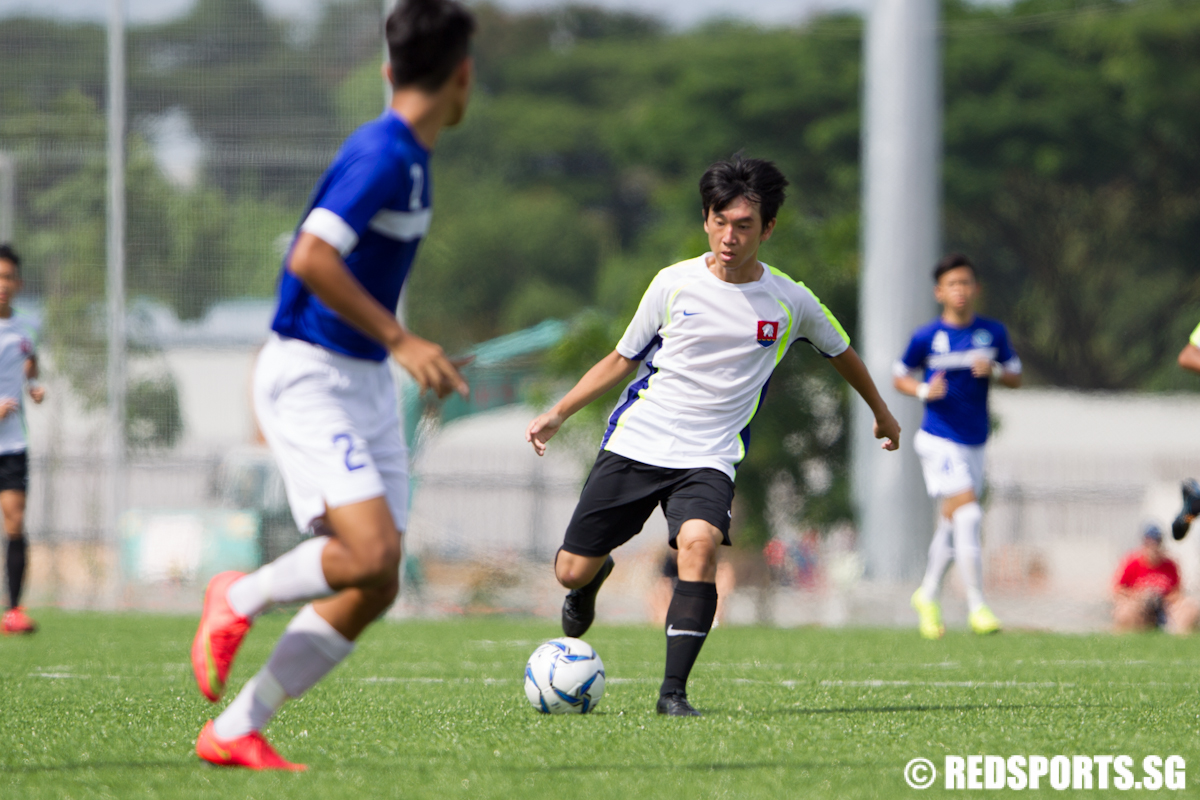 Chiang Ken Ji (#17) of Nanyang Junior College in action. He scored NYJC first goal. (Photo © Lee Jian Wei/Red Sports)