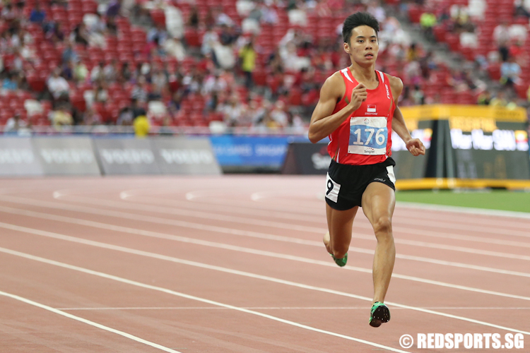 Ng Chin Hui of Singapore clocked a time of 48.83s to come in seveth in the Men's 400m Final. (Photo © Lee Jian Wei/Red Sports)
