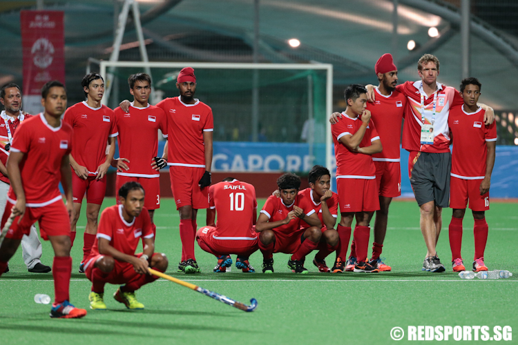 Singapore lost the penalty shoot out 4–3 against Malaysia to settle for the silver medal. (Photo © Lee Jian Wei/Red Sports)