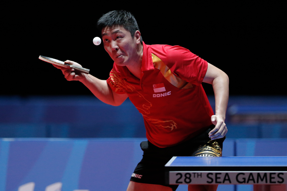Gao Ning of Singapore in action. (Photo © Lee Jian Wei/Red Sports)