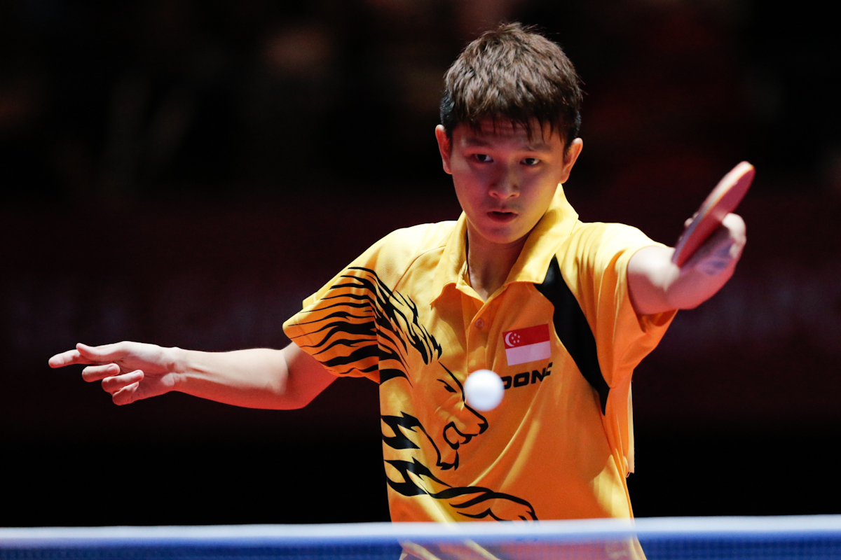Clarence Chew of Singapore in action. (Photo © Lee Jian Wei/Red Sports)