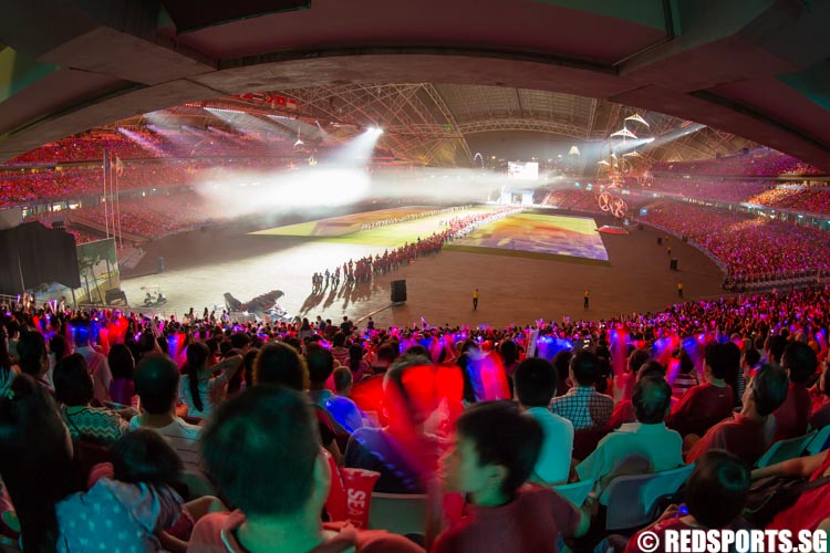 The athlete contingent enters the National Stadium for the closing ceremony of the 28th Southeast Asian (SEA) Games. (Photo 17 © Soh Jun Wei/Red Sports)