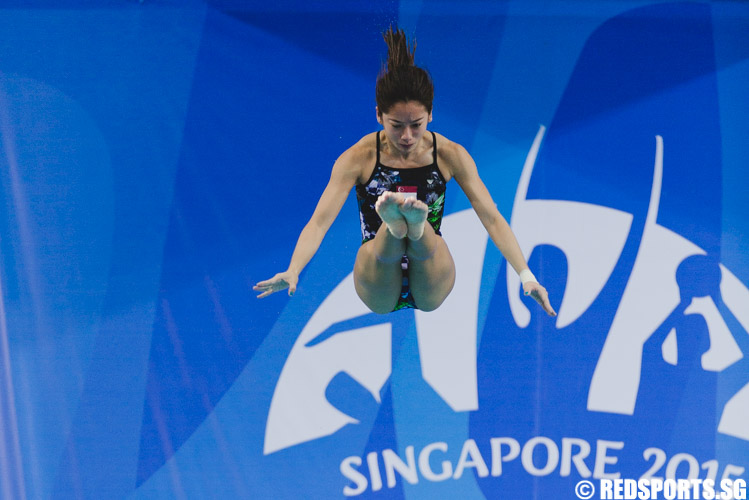 Kimberly Chan (SIN) in action during the Women's 10m Platform final at the 28th Southeast Asian (SEA) Games. (Photo 4 © Soh Jun Wei/Red Sports)