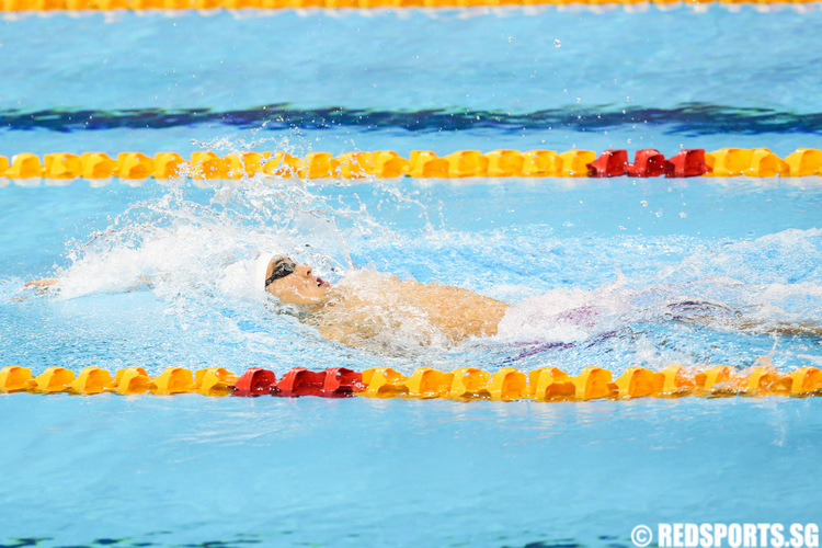 Quah Zheng Wen in the 400m individual medley final. He took home the gold with a 4:23.50 timing. (Photo 1 © Matthew Lau/Red Sports)