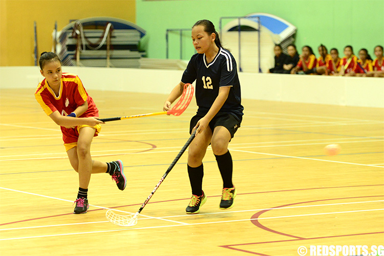 Siti Nasyitah Bte Abdul Rahim (BN #9) looks to score. She contributed four goals to the game. (Photo 2 © Louisa Goh/Red Sports)