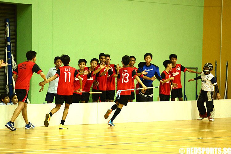 East View celebrates after Azhari Saputra (#11) scores another goal. (Photo 5 © Louisa Goh/Red Sports)