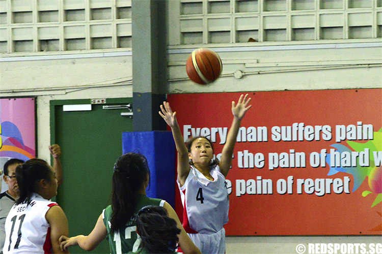 Megan Phua (DM #4) opts for the far range shot. (Photo 7 © Louisa Goh/Red Sports)