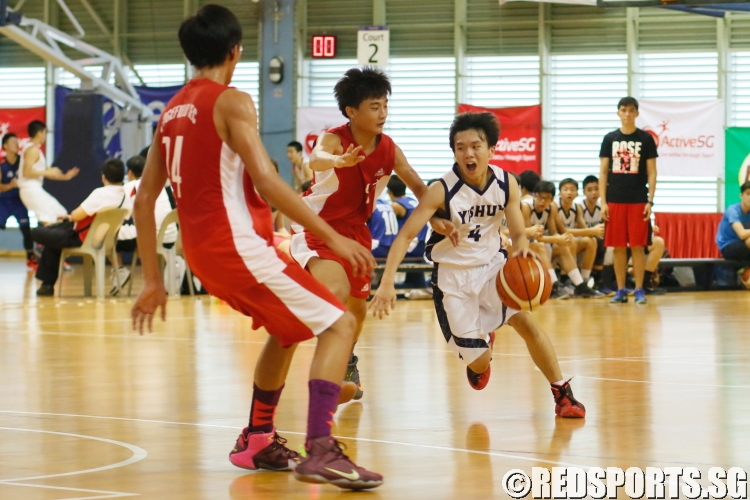 RX (Yishun #4) attempting to drive past his defender. (Photo  © REDintern Chan Hua Zheng)