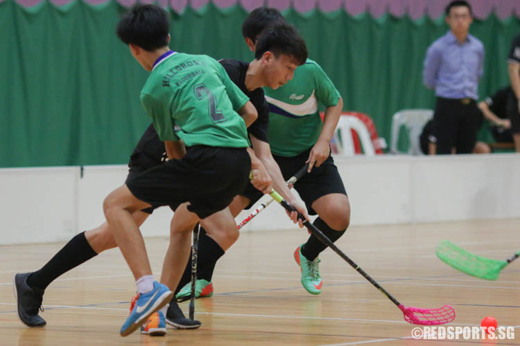 Ong Chong Lin (SST #97) weaves his way away from the defence. He scored 2 goals for his team. (Photo 2 © REDintern Chua Kai Yun)
