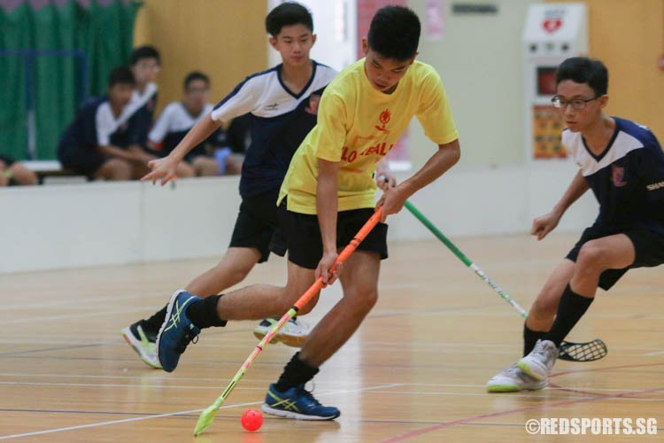 Darryl Tan Kai Boon (NSS #11) controls the ball against the defence. (Photo 3 © REDintern Chua Kai Yun)