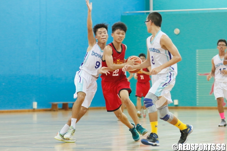 Huang Yifan (NJC #22) drives the ball. (Photo 7 © Dylan Chua/Red Sports)
