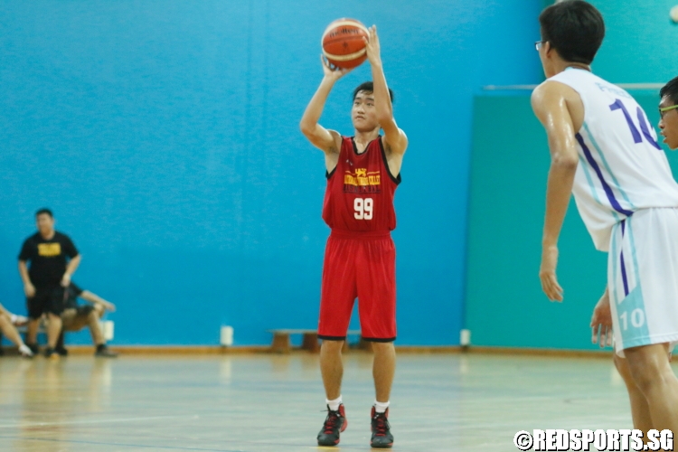 Gao Lu Xin (NJC #99)at the free-throw line. (Photo 8 © Dylan Chua/Red Sports)