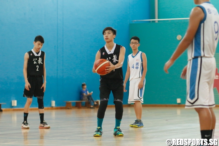 Joshua Lim (CHS #7) at the free-throw line.(Photo 7 © Dylan Chua/Red Sports)
