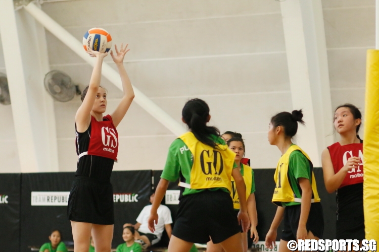 Alexis (SJC GS) takes aim at the hoop.(Photo 2 © Dylan Chua/Red Sports)
