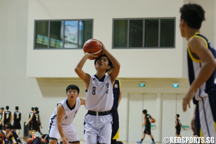 Chan Sin (Bishan Park #8) attempts a free throw. (Photo  © REDintern Chan Hua Zheng)