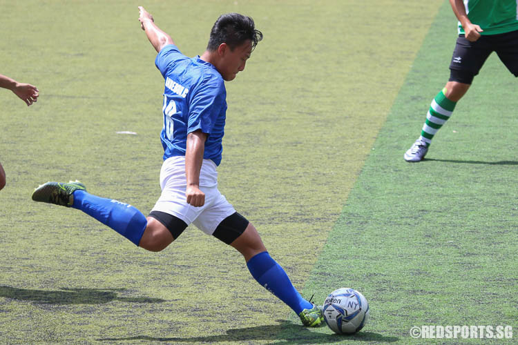 Yap Junxiang (AJC #18) firing a kick. (Photo © Chua Kai Yun/Red Sports)