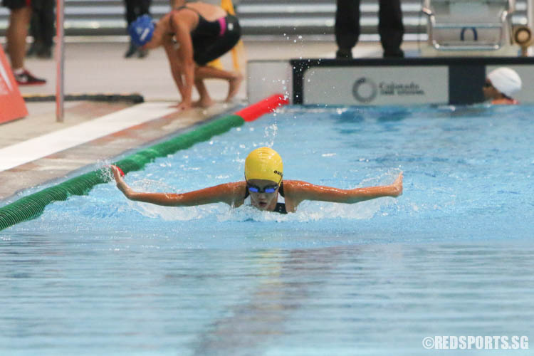 Melanie Chong in action during the girls' 200 IM at the 47th Singapore National Age Group Swimming Championships. She finished first in the 10 year old age group with a timing of 2:52.66. (Photo 15 © Chua Kai Yun/Red Sports)