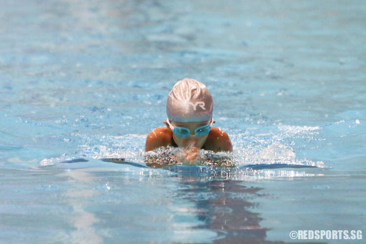Rachael Tay in action during the girls 400m IM at the 47th Singapore National Age Group Swimming Championships. She finished third in the 11 Year Old 400m IM with a timing 5:47.47. (Photo 3 © Chua Kai Yun/Red Sports)