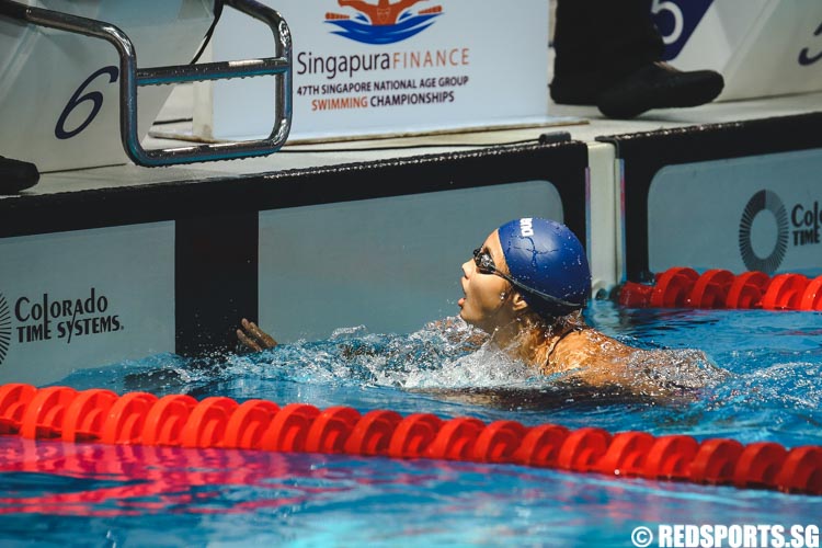 Daphne Tan making a turn during the women's 13 & over 200m IM prelims at the 47th Singapore National Age Group Swimming Championships. (Photo © Soh Jun Wei/Red Sports)