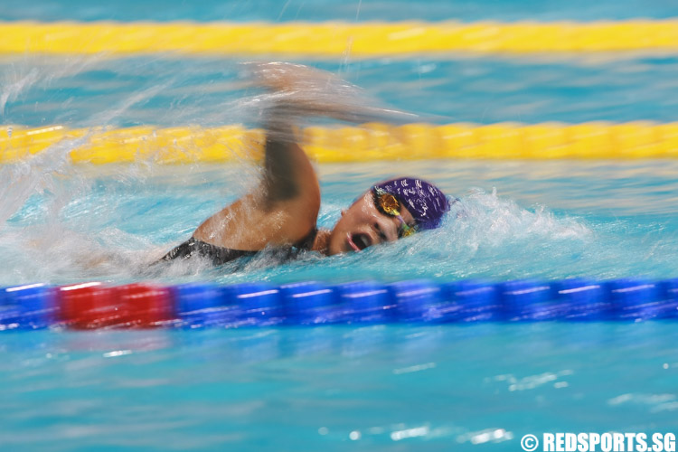 Charity Lien swimming in the freestyle leg during her 13-14 'A' 400 IM finals at the 47th Singapore National Age Group Swimming Championships. (Photo © Soh Jun Wei/Red Sports)