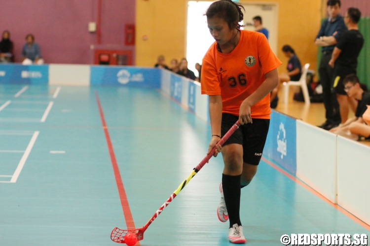 Yasmin Namira Bte Mohammad Y (TK #36) controls the ball. She scored one goal in the victory. (Photo 1 © Dylan Chua/Red Sports)