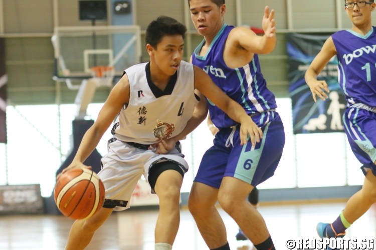 Vincent Bancod (NV #4) driving strong to the hoop. (Photo  © Dylan Chua/Red Sports)