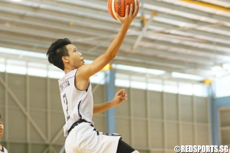 Sim Xuan (NV #2) skies high for a layup on a fast break. He had 17 points in the victory. (Photo  © Dylan Chua/Red Sports)