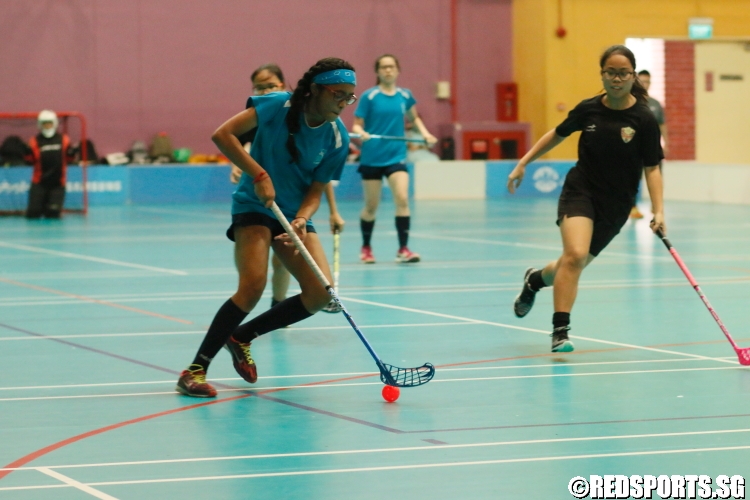 A CHIJ St Theresa's Convent controls the ball. (Photo 5 © Dylan Chua/Red Sports)
