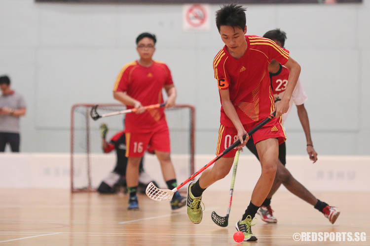 Soh Ming Sheng (BMS #6) plays against East View Secondary. (Photo © Chua Kai Yun/Red Sports)