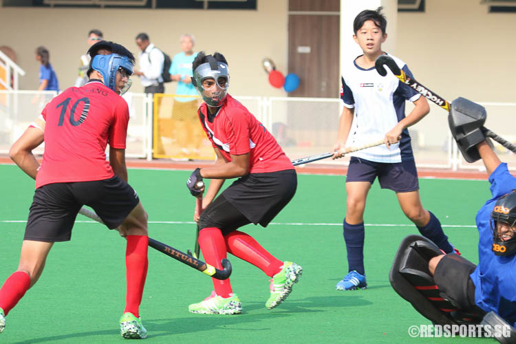 Seng Kang players in shock when they failed to block a penalty shot. (Photo © Chua Kai Yun/Red Sports)