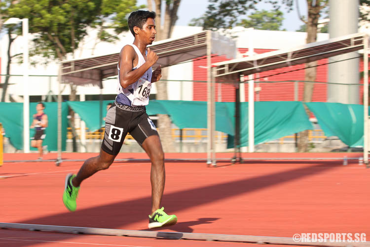 Sudarshan Udpa (#168, SAJC) finished fifth with a timing of 17:54.58.(Photo © Chua Kai Yun/Red Sports)