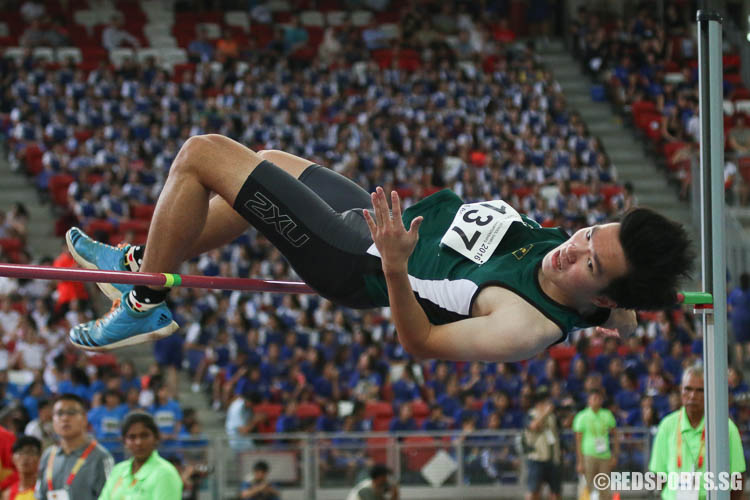 Justin Lee (RI, #137) cleared 1.93m to finish fourth.(Photo © Chua Kai Yun/Red Sports)